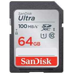 SanDisk Ultra SDXC 64GB 100MB/s Class 10 UHS-I For Camera