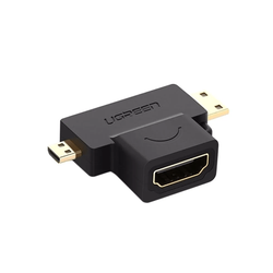 UGREEN Micro HDMI Male + Mini HDMI Male to HDMI Female Adapter - HD129