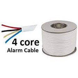 4 Core Burglar Alarm Cable White
