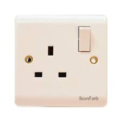 Scanford 13A 1 Gang Socket