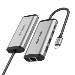 Vention USB-C Multi-Functional 5 in 1 Docking Station Type C to USB 3.0(3 ports) - TGDHB