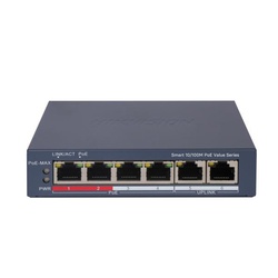 Hikvision - 4 Port Fast Ethernet Smart POE Switch - DS-3E1106P-EI/M