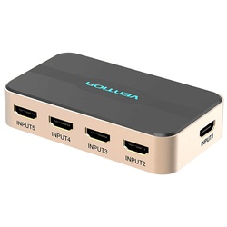 Vention HDMI Switcher 5 In 1 Out Gold  - ACDG0
