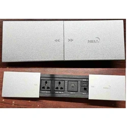 Nexa Silver Multifunction Slide Cover Socket