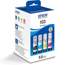 Ink Cart Epson Multi Pack 103 Black, Cyan, Magenta and Yellow, 65ml each color - C13T00S64A