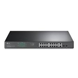 TP-Link 18-Port 10/100/1000Mbps Gigabit Easy Smart Switch with 16-Port PoE+ - TL-SG1218MPE