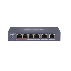 Hikvision 4-Ports 100 Mbps Unmanaged PoE Switch – DS-3E0106P-E/M