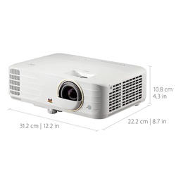 ViewSonic PX748-4K DLP Projector, 4K HDR, 3840 x 2160, 16:9, 4000 ANSI Lumens