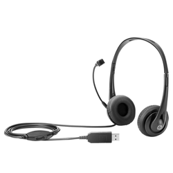 HP Stereo USB Headset Black - T1A67AA