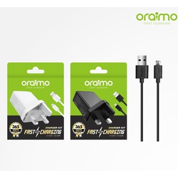 Oraimo CU-60ZR+CD-52BR Charger Kit UK 2A-black