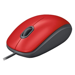 Logitech USB Silent Mouse M110 - Red - 910-005489