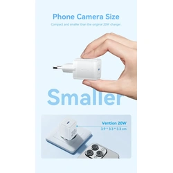 Vention FEPB0-UK 1-Port USB-C GaN Charger 20W