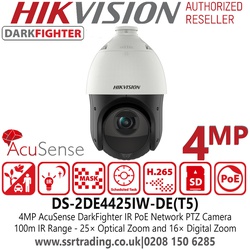 Hikvision DS-2DE4425IW-DE (T5) 4MP 25x Network IR PTZ Camera