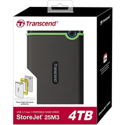 Transcend External HDD 4TB – Iron Grey