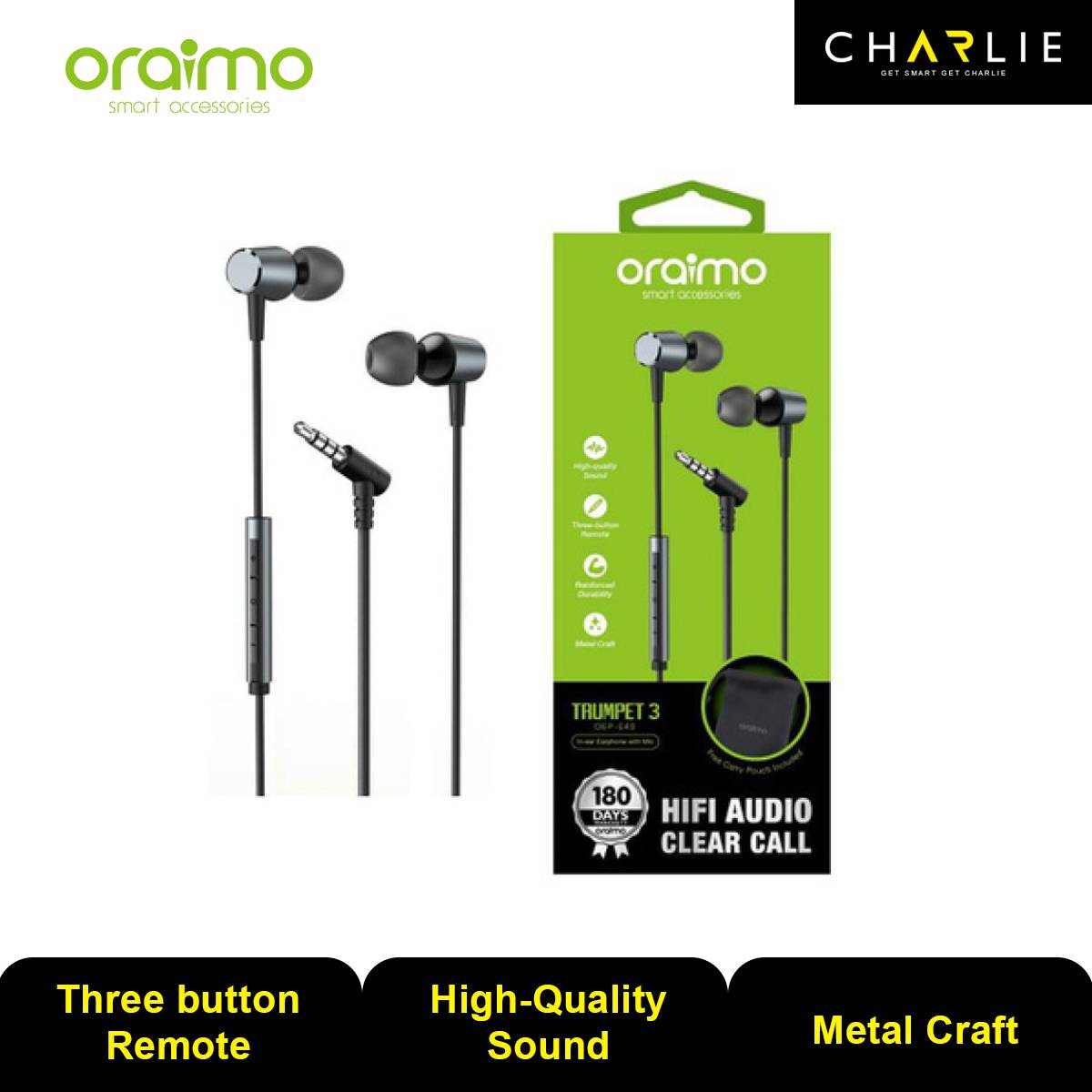 Oraimo OEPE40 Trumpet3 in Ear Earphone Almiria Kenya